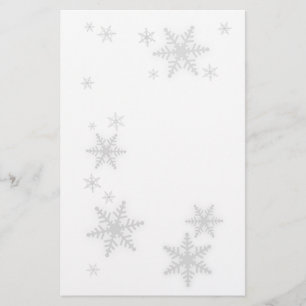 Artigos de papelaria dos flocos de neve do inverno