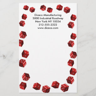 Artigos de papelaria dos jogadores dos dados