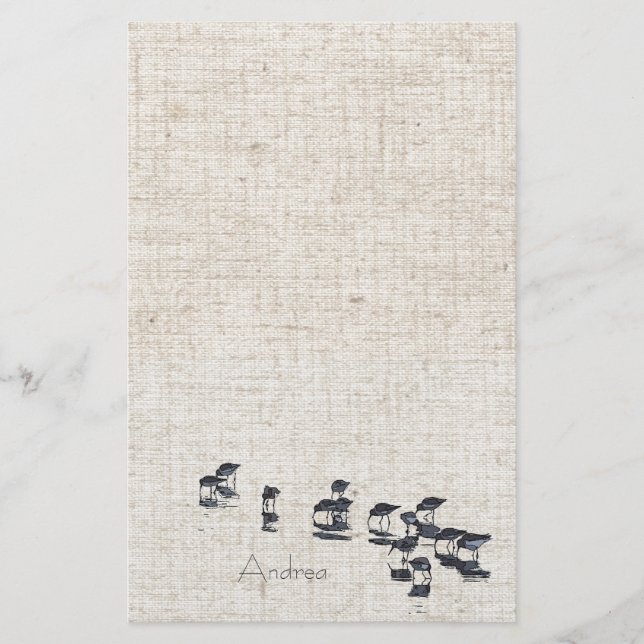 Artigos de papelaria dos pássaros dos pantanais (Frente)