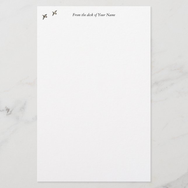 Artigos de papelaria dos patos em vôo (Frente)