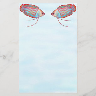 Artigos de papelaria dos peixes do gurami do anão