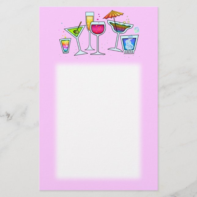 ARTIGOS DE PAPELARIA DOS VIDROS DE COCKTAIL NO (Frente)