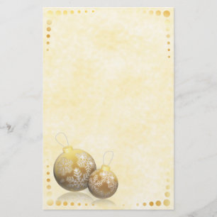 Artigos de papelaria dourados dos Baubles