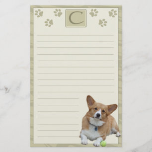 Artigos de papelaria elegantes do Corgi de Galês