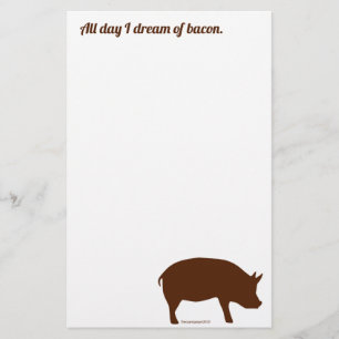 Artigos de papelaria engraçados do bacon