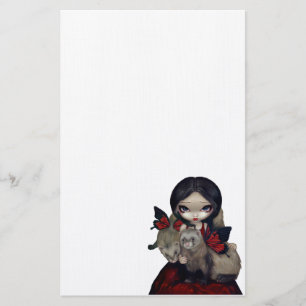 Artigos de papelaria feericamente góticos das