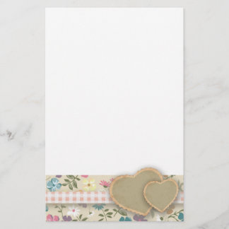 Artigos de papelaria florais do papel para cartas