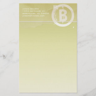 Artigos de papelaria Funky do limão do monograma