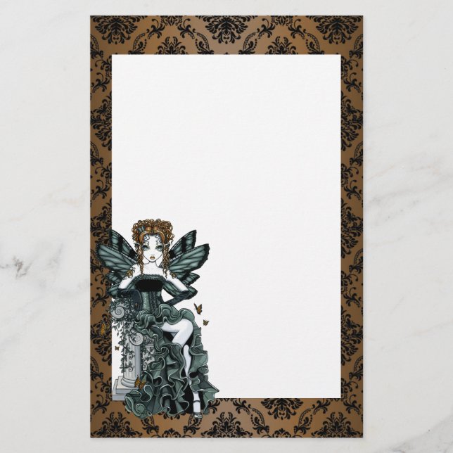 Artigos de papelaria góticos da fada da borboleta (Frente)