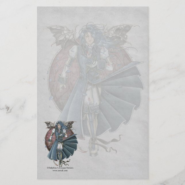 Artigos de papelaria góticos de Delrick (Frente)