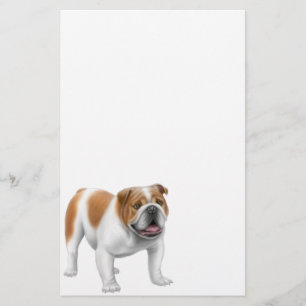 Artigos de papelaria ingleses do buldogue