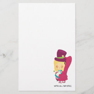 Artigos de papelaria loucos do Hatter de Alice