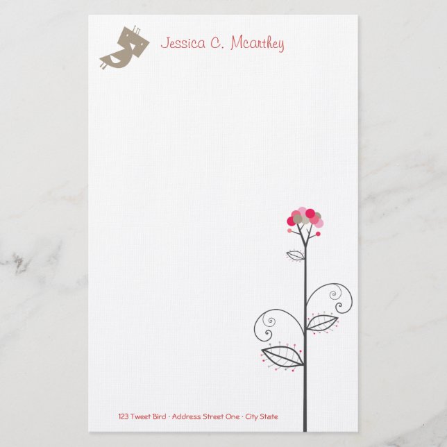 Artigos de papelaria lunáticos bonitos do chá de (Frente)