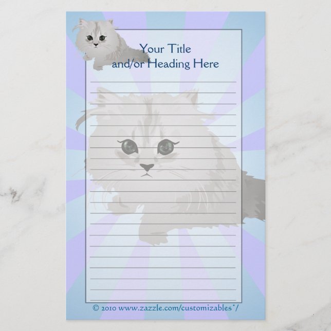 Artigos de papelaria macios do gatinho (Frente)