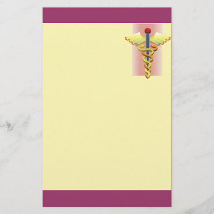 Artigos de papelaria médicos com Cadduceus