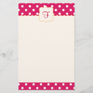 Artigos de papelaria Monogrammed do Framboise