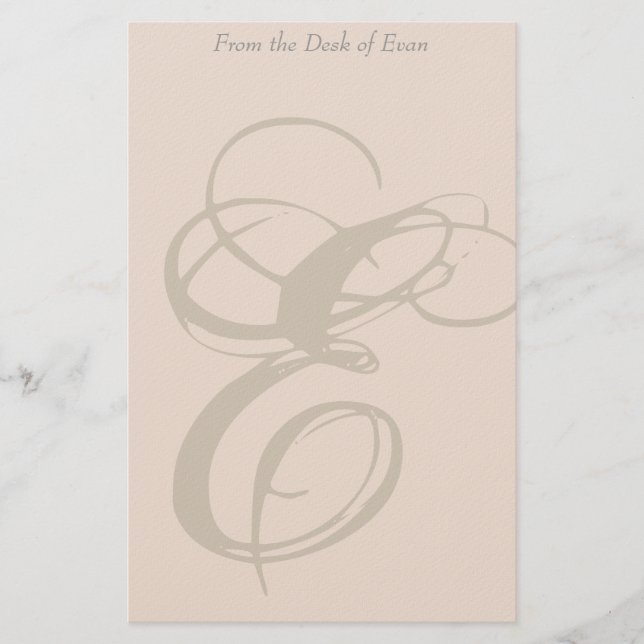 Artigos de papelaria personalizados do monograma E (Frente)