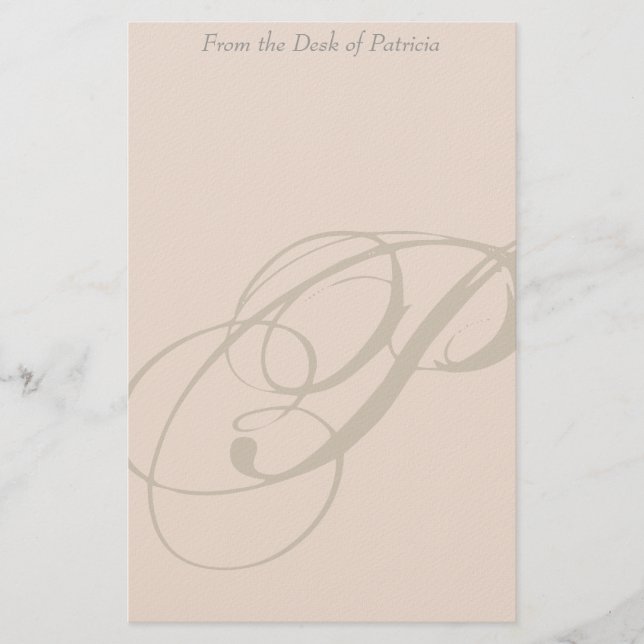 Artigos de papelaria personalizados do monograma P (Frente)