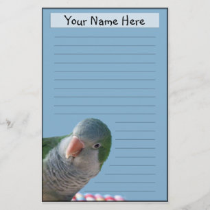 Artigos de papelaria personalizados do Parakeet do