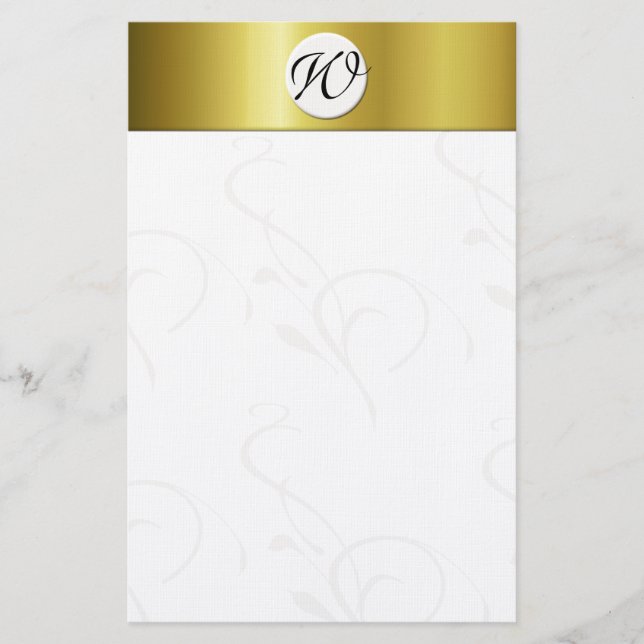 Artigos de papelaria pessoais Monogrammed (Frente)