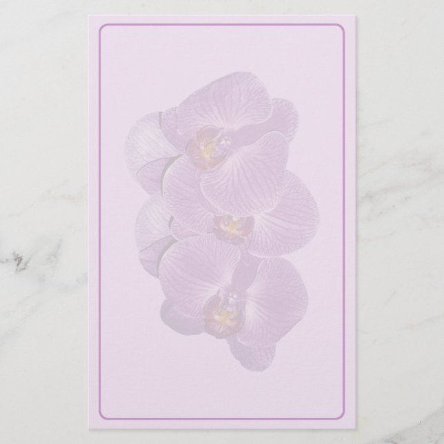 Artigos de papelaria roxos vívidos da orquídea (Frente)