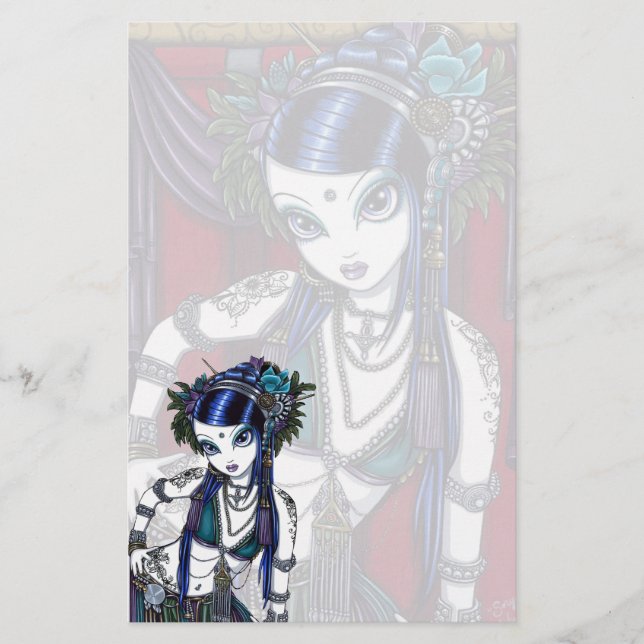 Artigos de papelaria tribais do dançarino de (Frente)