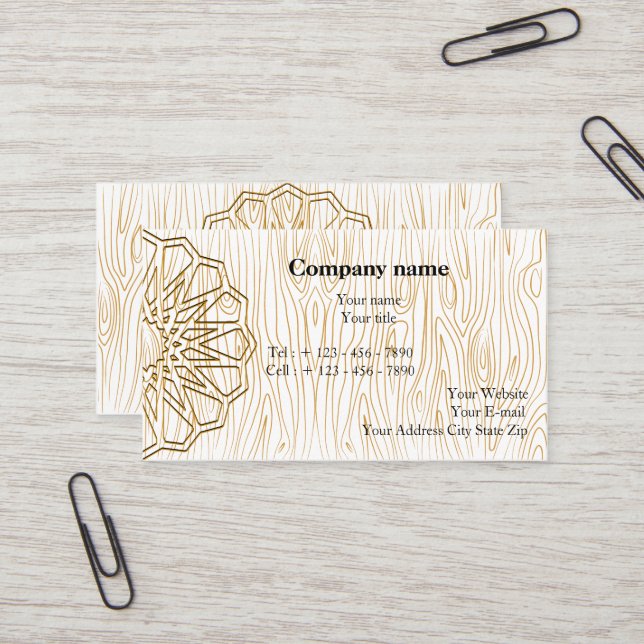 Artisan Cartão de visita para trabalhar madeira (Frente/Verso In Situ)