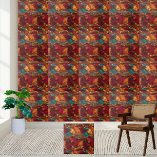 Artisan Crafted African Motif Azulejo
