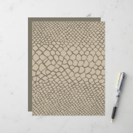 Artisan Reptile Pattern Snakeskin Taupe Artesanato