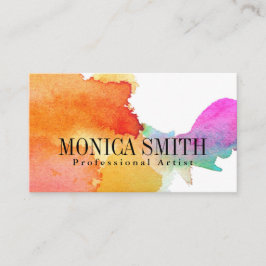 Artista Aquarela com Cartão de visita de Olhar pin