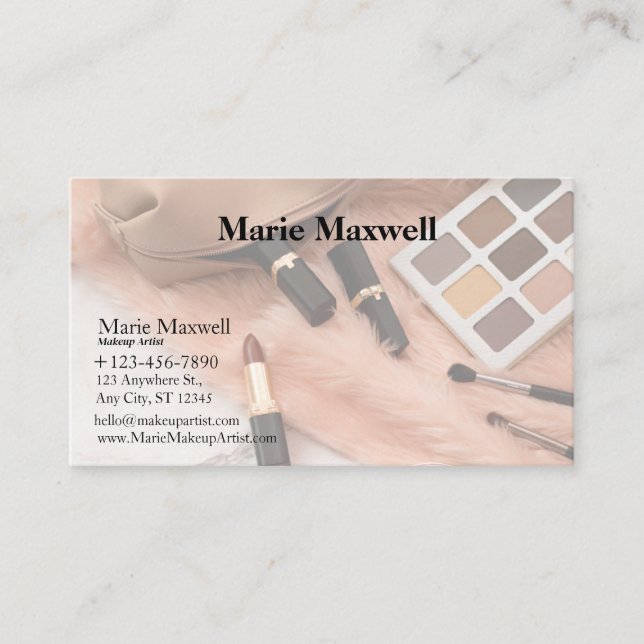 ARTISTA BÁSICO DE CARTÃO DE VISITA DE MAKEUP (Frente)
