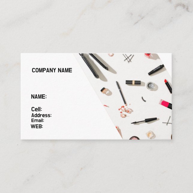 ARTISTA BÁSICO DE CARTÃO DE VISITA DE MAKEUP (Frente)