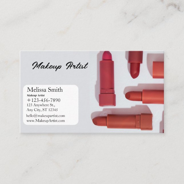 ARTISTA BÁSICO DE CARTÃO DE VISITA DE MAKEUP (Frente)