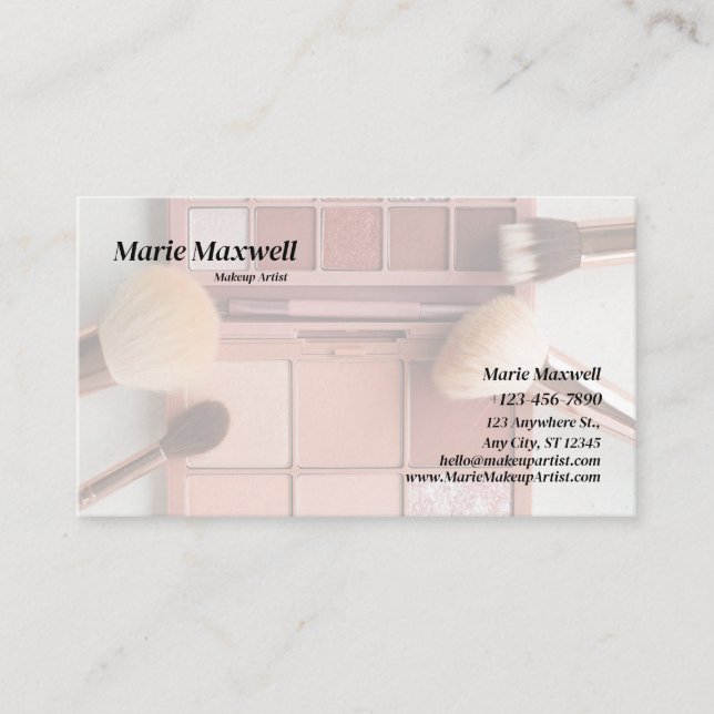 ARTISTA BÁSICO DE CARTÃO DE VISITA DE MAKEUP (Frente)