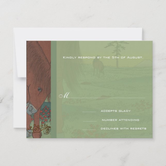 Artista de Convite para Casamento Hiroshige Utagaw (Frente)