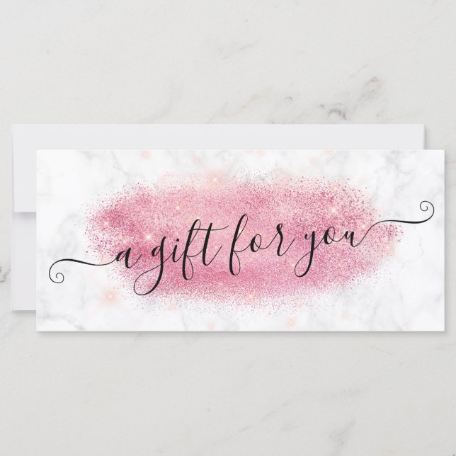 Artista de maquiagem de mármore Elegante rosa (Frente)