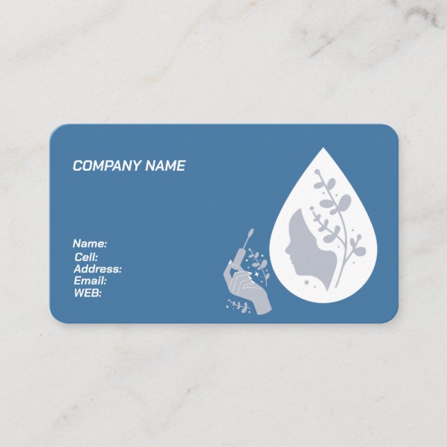 artista de maquiagem do CARTÃO DE VISITA de MODELO (Frente)