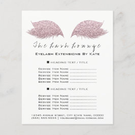 Artista de Maquiagem Salão de Beleza Flyer Rosa Pr