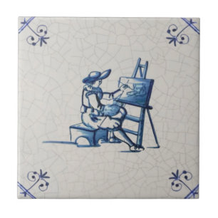 Artista holandês na mão de Easel Pintou 1600 Rep