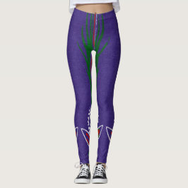 ARTISTA JAPONÊS KORIN BLUE IMPRESSO LEGGING