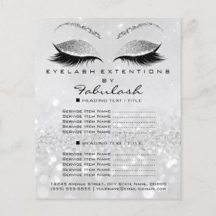 Artista Makeup Beauty Salon Glitter Flyer Silver2