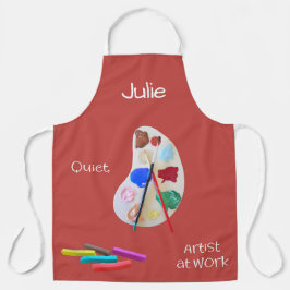 Artista no Trabalho com Palete e Tintas