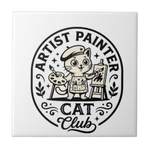 Artista Pintor Gato Gato Engraçado Gráfico - Dor d