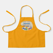 Artistas Palavras Crianças Painting Smock Apron