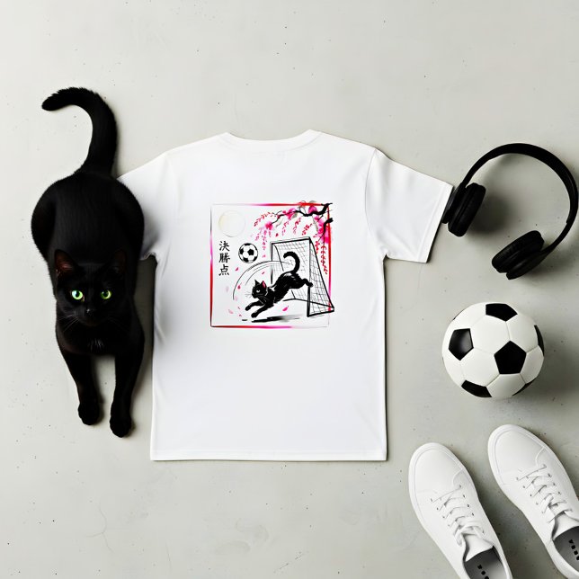 Artistic Cherry Blossom Cat Soccer For Japanese Ar (Criador carregado)