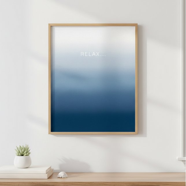 Artistic Relax Gradient Poster - Deep Blue Trend (Criador carregado)