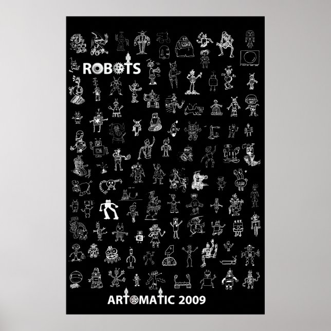 Artomatic Robots 2009 Poster 3 - Black Edition (Frente)