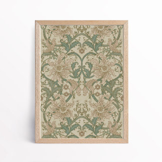 Arts and Crafts Floral Botanical Wall Art Poster