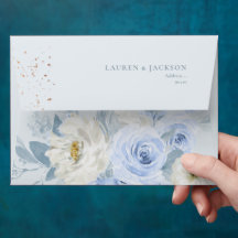 ArtsApp Aquarela Elegante Rosas Azul Poeirento