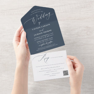 ArtsApp Caligrafia Moderna Azul Ardosia Casamento